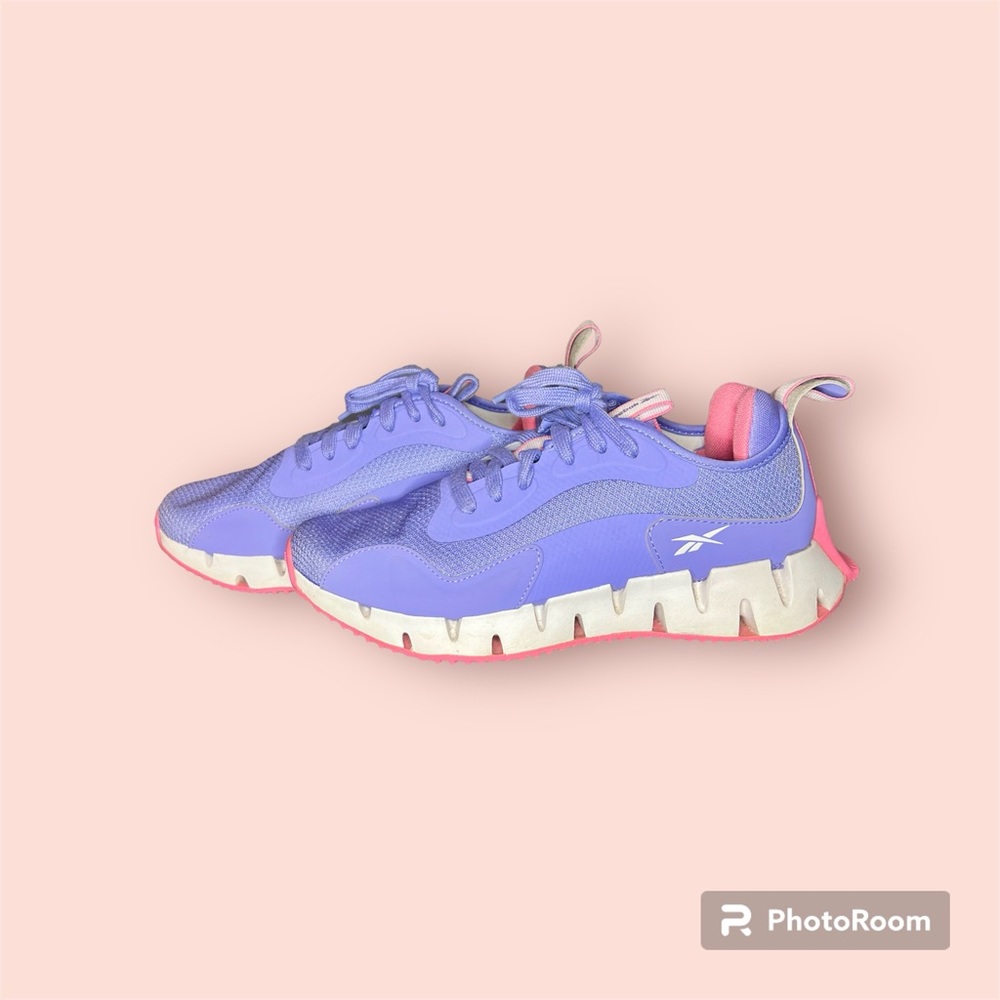 Reebok Zig Dynamica 3.0 Purple Pink White Sneakers, Size 6